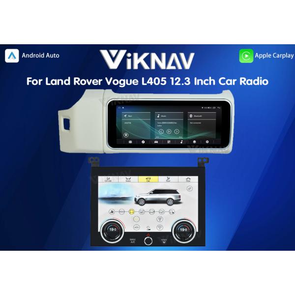 Viknav 12.3 Inch Touch Screen Car Radio And AC For Land Rover Range Rover Vogue L405 2013-2017 Multimedia Player GPS Navigation Head Unit (White All)