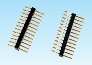 Buy cheap Single Row Right Angle Pin Header Connector SMT Type Copper Alloy Contact Material product