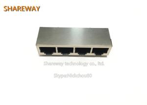 Multi Port Low Profile RJ45 Jack J1N-0003NL With Internal Magnetic / Transformer