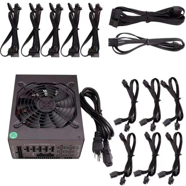 Quality 12v ETH Asic Miner Power Supply , Ethereum Mining Psu 1600w for sale