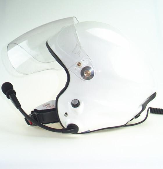 Quality EN966 Noise cancel Paramotor helmet  PPG helmet white double side PTT  13 years Factory for sale