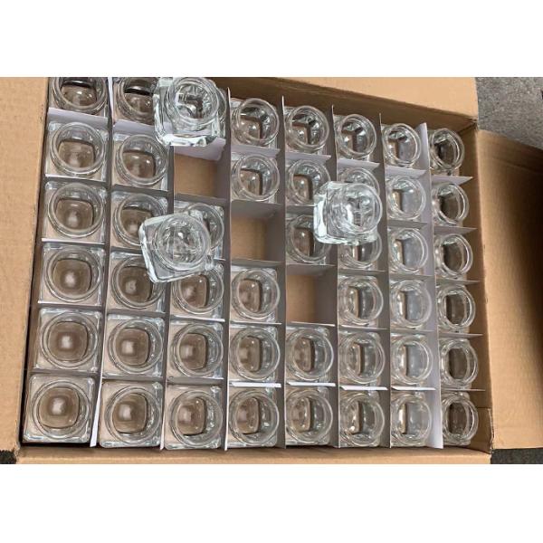 5ml Square Flat Cream Container Super Flint Glass Jar With SGS Approval
