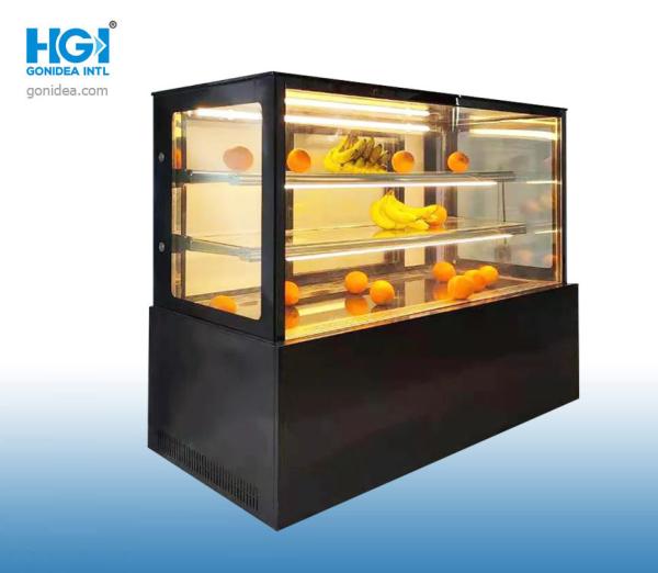 Quality HGI 460L 580W Refrigerated Cake Display Showcase Fan Cooling for sale