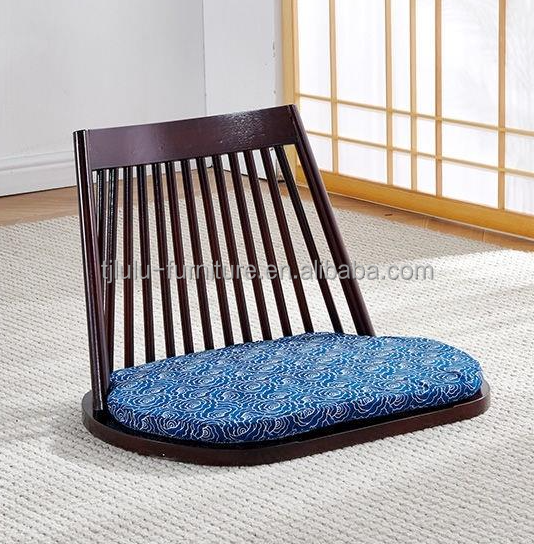 Solid Wood Dining Chair with Natural Floor Seating and Modern Tatami Seatback Design