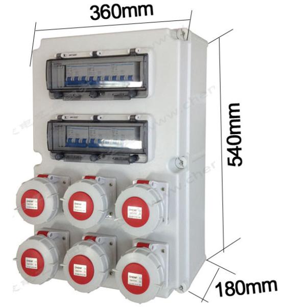 Quality Combined Industrial Socket IP66 32A Weatherproof Distribution Box for sale