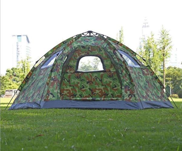 Quality 5 to 8 Person Family Camping Tent Camouflage Woodland Camping Tent Easy Setup Instant Pop up Tent(HT6051) for sale