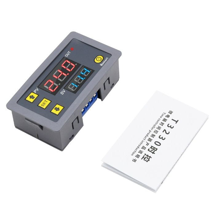 AC110V - 220V LED Dual Display Delay Timer Relay Module 0 - 999 Hours