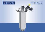 Food Processing SS304 Inline Sanitary Filter With Sample Valve / Discharge Valve