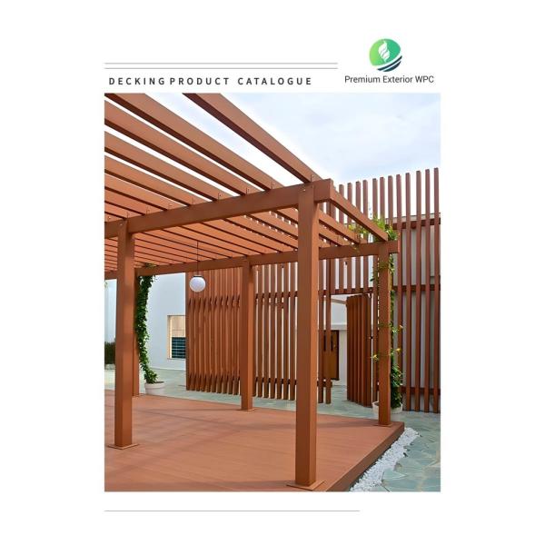 Modern WPC Pergola With Composite Decking board Lightweight