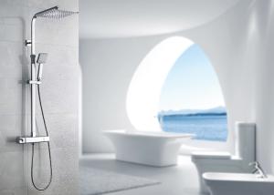 China Air Pressure Square Rainfall Shower Set 2 Way Water Flow ROVATE For Bathroom on sale