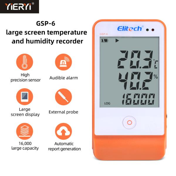 Quality GSP 6 USB Temperature Humidity Data Logger Recorder For Refrigerated Cold Chain Transport for sale