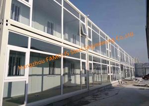 China Foldable Flat Pack Prefab Container House With Glass Facade Decoration For Office Use on sale