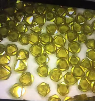 octahedron rough diamonds hpht yellow industry diamond sharp point MCD