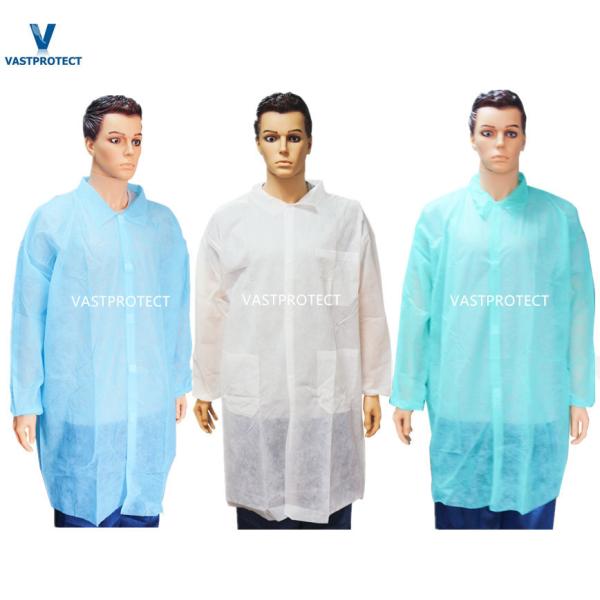 Spring Autumn Season Disposable Workwear Industrial PP Lab Coat