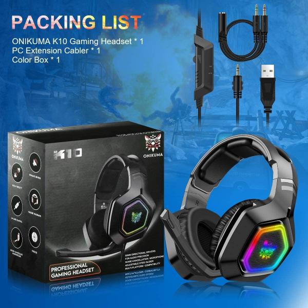 3D Sound 50mm 117dB 2.2kohm 3.5 mm Gaming Headset