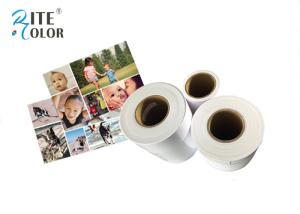 Glossy Dry Inkjet Minilab Photo Paper , Mircorporous RC White Paper