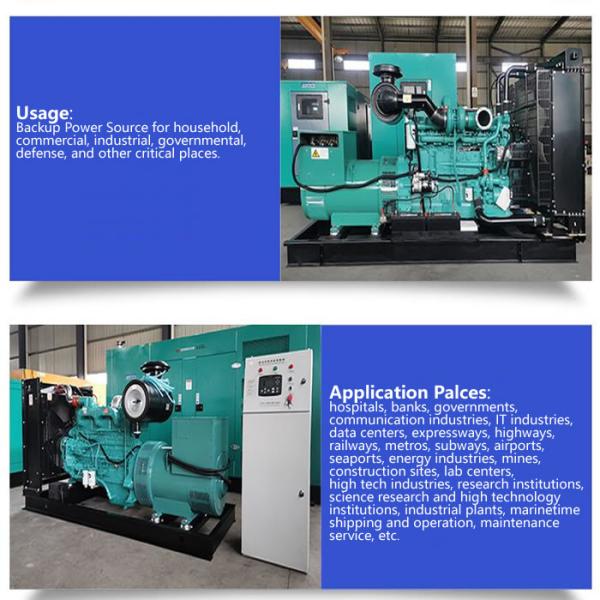 250KVA Cummins Diesel Generator Set 60 HZ 6 Cylinder Diesel Generator