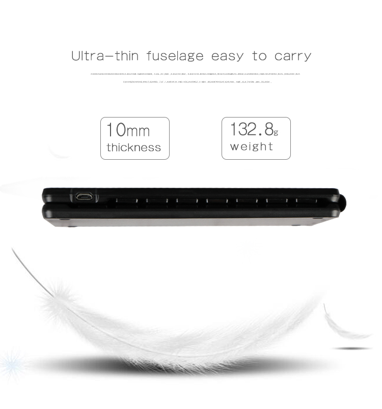 Wireless Folding Bluetooth Keyboard , Ultra Slim Bluetooth Keyboard 78 Keys