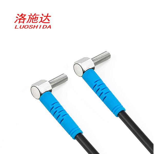 Quality DC 3 Wire M4 Laser Proximity Sensor Switch Small Size Elbow 90 Degree Bend Through Beam for sale