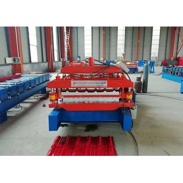 Color Sheet Double Layer Roll Forming Machine Productivity 20-25 M/Min Shaft Diameter 70mm