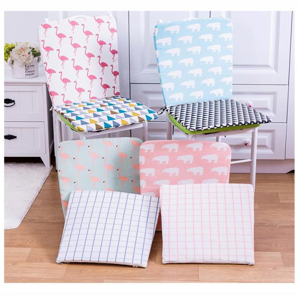 Quality Patterned Plush Bench Cushion , Soft Sponge Filling Thin Seat Cushions for sale