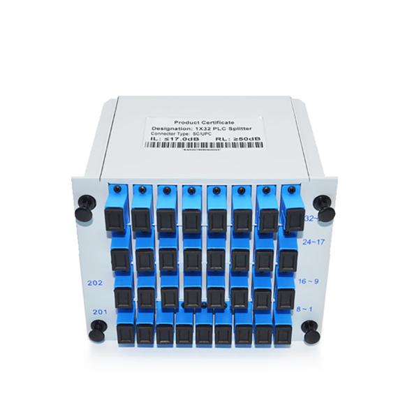 Sc Apc Connector 1x16 Plc Fiber Splitter Single Mode Ftth Plc Splitter