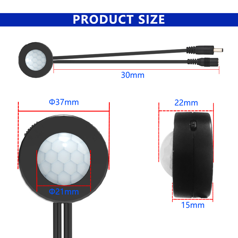Body PIR Motion Sensor Switch Auto Delay For LED Strip Light