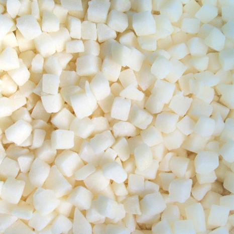 Quality IQF Frozen Pear Dice / Cube, peeled & pitted for sale
