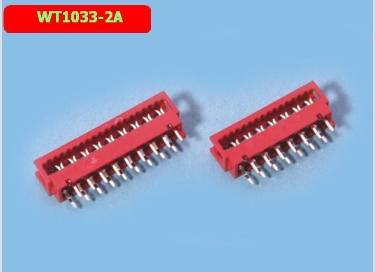 Quality WT1033-2A IC Socket Connector Red Single Row Idc Connector Wire End Long Foot for sale