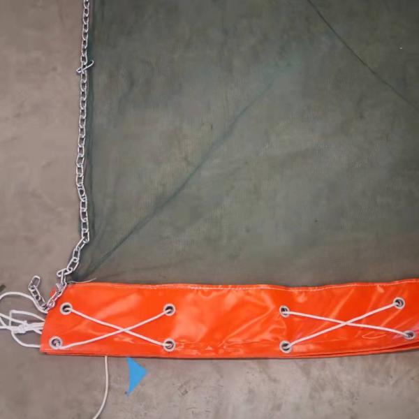 Quality Impermeable PVC Oil Boom Floating Sediment Curtain Turbidity For Spill Containment for sale
