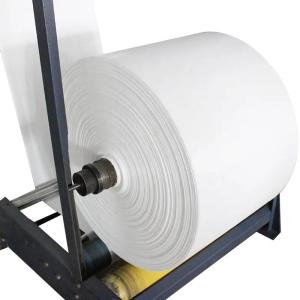 China 100% Polypropylene Woven Bags Roll PP Woven Fabric Roll PP Woven Sack Roll For Making Bags on sale
