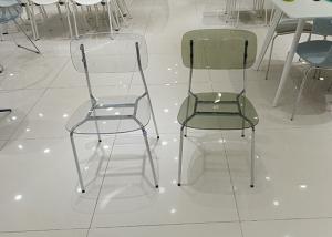 Resin Clear Acrylic Dining Chairs Less Bubbles Plastic Wedding Chair
