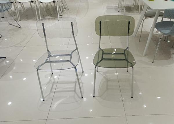 Quality Resin Clear Acrylic Dining Chairs Less Bubbles Plastic Wedding Chair for sale