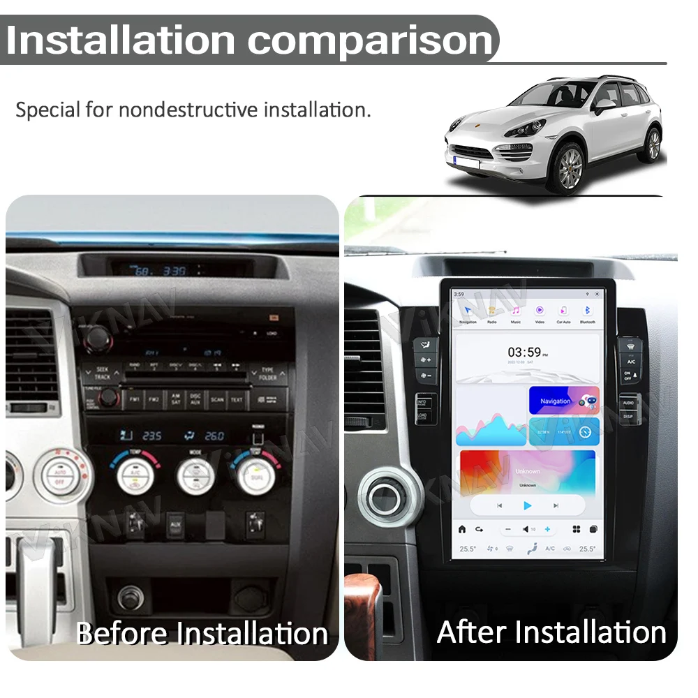 13.6 Inch Android Auto Stereo For 2007-2013 Toyota Tundra Navigation GPS Multimedia DVD Player Wireless Carplay 4G