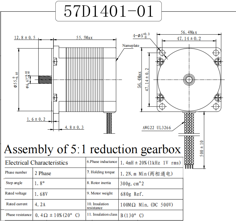 Faradyi 12V nema 23 Stepper Motors Wire Cutting and Striping Machine Close Loop Stepper Motor Nema 23