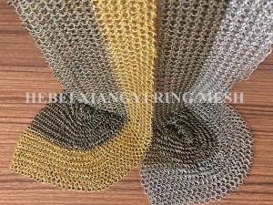 Chain Mail Weave Ring Mesh Curtain Stainless Steel Ceiling Treatment Decoration