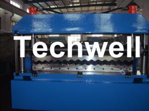Custom 0.3 - 0.8mm Thickness Automatical Metal Corrugated Sheet Roll Forming Machine