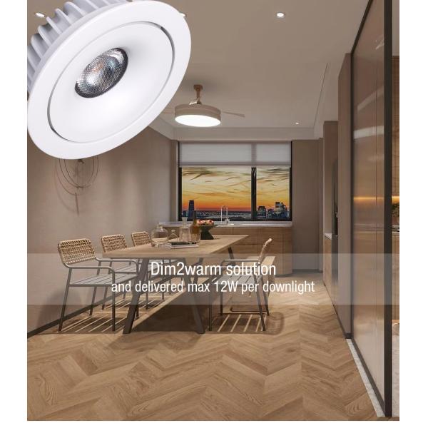 95Ra Warm White Tilt LED Recessed Downlights Multiscene 11W Flicker Free