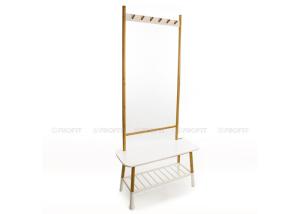6 Hooks Coat Rack With Shoe Bench
