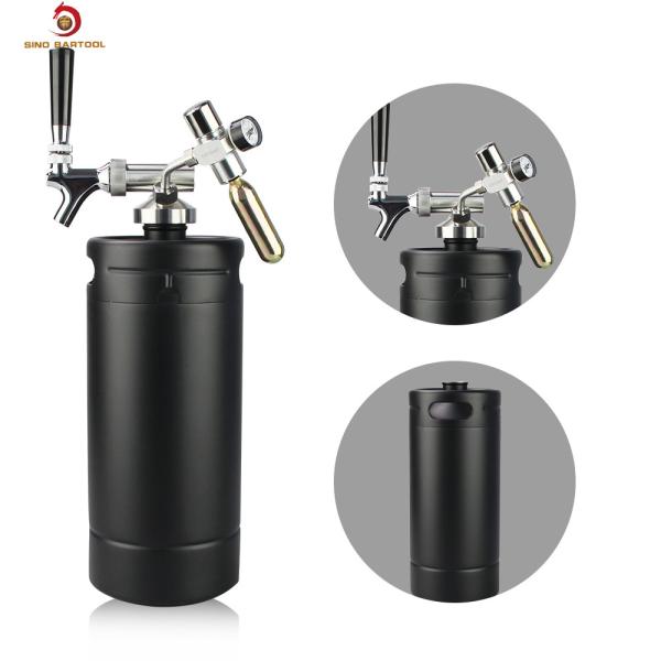 Quality 128oz Pressurized Mini Keg With 30PSI Adjustable Regulator for sale