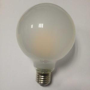 China 2016 frosted milky glass globe light dimmable filament led lamp E27-7W warm cool white energy star on sale