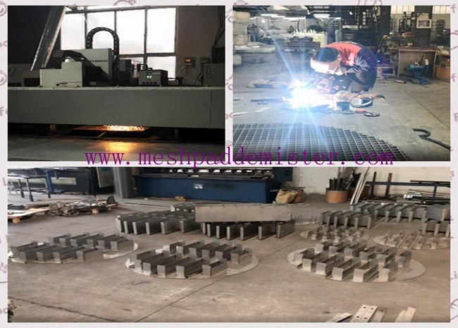 Random Packing Trough Type Packed Column Internals Scrubber 50m3 Per Hour