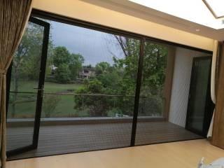 Quality Folding Sliding Screen Door Pleated Mesh Window Anti Mosquito for sale