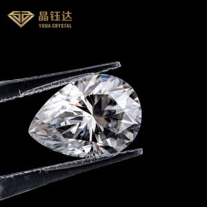 China Pear Cut White Color Polished Lab Created Diamond Loose Gemstones For Jewelry on sale