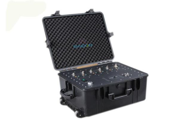 Quality VHF UHF Manpack Jammer High Power 300W 6 Bands VSWR Protection For Walkie Talkie for sale