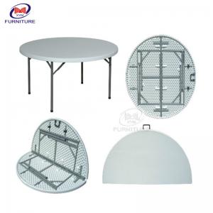 China OEM 60 Inch Round Folding Dining Table for 10 People on sale