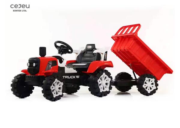 Quality 162*56*48CM Red 6 Wheel Tractor With Removable Hopper With Bluetooth for sale