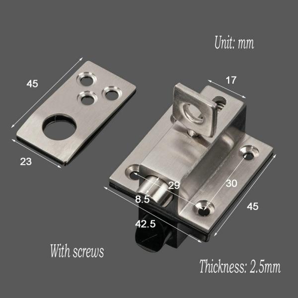Hardware Spring Latch Lock Stainless Steel Security Pull Ring Bounce Bolt For Window
