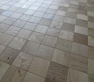 China Mosaic Oak Engineered Parquet Flooring, Embossed,  Invisible Lacquer on sale