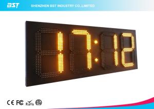 China Simple 22 Yellow Led Clock  Display / 24 Hour Digital Wall Clock on sale